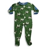 Famous Brand - Newborn And Infant Boys Footed Heavy Weight Blanket Sleeper, Green, Blue, Ivory (Size 12Months)