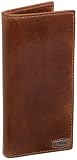 Fossil Mens Gents Tall Brown Leather Wallet Brown ML4532200