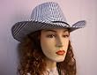 CLEARANCE Black and White Glen Plaid Cowboy Hat