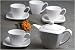 Contemporary White Tea Set with Tea