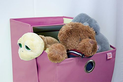 Inthispace Nursery Laundry Hamper Storage Bin, Pink