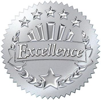 SCBT-74004-13 - AWARD SEAL EXCELLENCE SILVER pack of 13