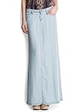 Mango Women's Tencel Long Skirt, Bleach, 6 Mango Women's Tencel Long Skirt, Bleach, 6