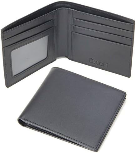 Dalani Genuine Leather Bifold Wallet with RFID Blocking Protection (Black)