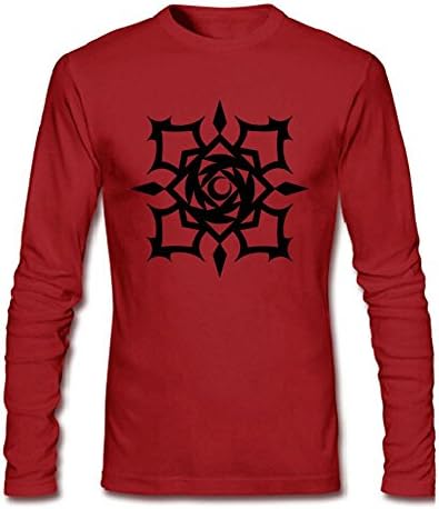 ZhengLu Men's Vampire Knight Symbol Rose Long Sleeve T-Shirts Size S Red