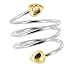 Two Tone Spiral Magnetic Band Heart Ring Size 7 & above