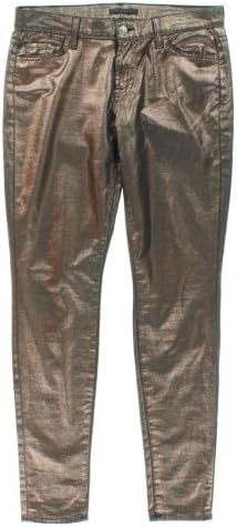 7 For All Mankind Womens Metallic Stretch Skinny Pants