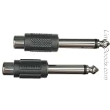 Hosa GPR101 RCA To 1/4 TS Adaptor 2 Pack