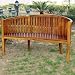 Grange Curved Wooden 3 seater Bench