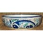 Le Souk Ceramique AF-05 Aqua Fish Wide Pasta Bowl 12x4-in.