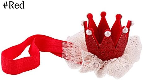 Everain Small Crown Baby Girl Headbands Hairband Child Hair Accessories (Red)