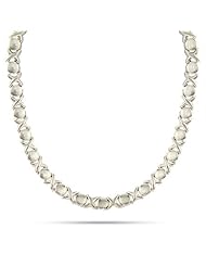 Sterling Silver Hugs and Kisses Necklace