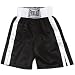Everlast Boxing Trunks - 12 inch inseam - Satin - Black w/ White Trim by Everlast