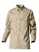 Benchmark Flame Resistant Button Front Shirt, 100% FR cotton, HRC 1, Beige, L (Pack of 1)