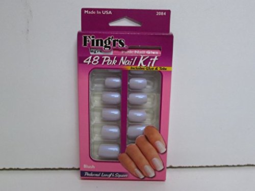 Fing'rs Blush Press-on Nails 48 Pak,with Nail Art Decals
