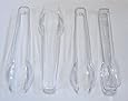 Clear Plastic Tongs, 6 1/2", 4 Pack