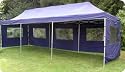 Klapp Falt Pavillon 3x9m Partyzelt blau+Seitenteile NEU
