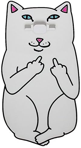 LliVEER Galaxy A5 Phone Case,3D Cute White cartoon cat Soft Rubber Silicone Back Case Cover Skin forSamsung Galaxy A5