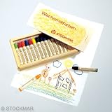 Stockmar Beeswax Stick Crayons Set in Wooden Storage Case