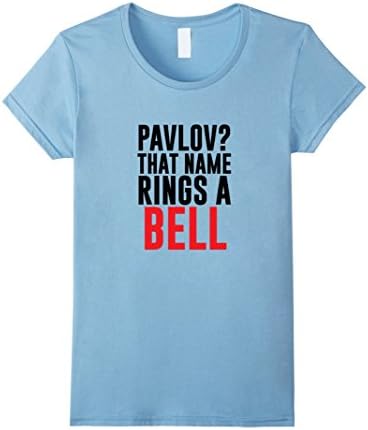 Women's Pavlov Rings a Bell Funny Psychology T-shirt  Medium Baby Blue
