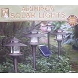 Set of 4 Solar Aluminum Lights - Bronze Finish