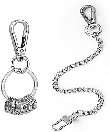 EVELTEK metal car key rings with chains for keys (KE-08)