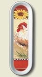 Spoon Rest ~ Chanticleer Rooster ~ 11 inches x 3.5 inches ~ heavy ceramic ~ c...