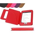 DURAGADGET Funda/Cubierta Roja De Piel Aut�ntica Con Estilo Libro Y Cierre Magn�tico Para El Nuevo Kindle TOUCH, TOUCH 3G De Amazon, Wi-Fi, Monitor 6" E Ink (Ultima Generaci�n, Abril 2012)