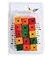 Featherland Paradise, Brightly Colored/ABC Wood Blocks, Bird Toy Parts, 15-Pack, 0.75