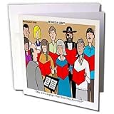 Rich Diesslins Funny Religious Light Cartoons - Choir - How Great Thou Arrrrrrrt - Greeting Cards-12 Greeting Cards with envelopes