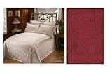 Portofino Matelasse Bedspread Size: Queen, Color: Wine