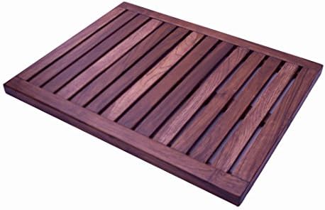 Handcrafted wooden Bathroom Mat Heavy Frame Design (Rustic finish).