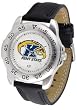 Kent Golden Flashes Suntime Mens Sports Watch w/ Leather Band - NCAA College Athletics