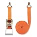 Braun Spanngurt 4000 daN, zweiteilig, Farbe orange, 8 m L�nge, 50 mm Bandbreite, mit Ratsche und Spitzhaken