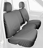 IMAGE OF Covercraft Custom-Fit Front Bench SeatSaver Seat Covers - Polycotton Fabric, Grey