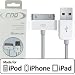 RND Power Solutions white long sync & charge (6ft) cable made for Apple (iPad / iPhone / iPod).