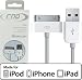 RND Power Solutions white long sync & charge (6ft) cable made for Apple (iPad / iPhone / iPod).