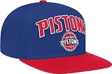 NBA Detroit Pistons Wool Blend Adjustable Snapback Hat, One Size,  Blue/Red