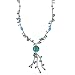 Glass Beads and Brass Turquoise Pendant