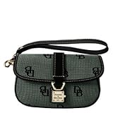 Dooney & Bourke Signature Tonal Trim Flap Wristlet