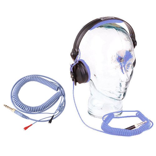 スカイカラーカールコード Spiral Cord DeLuxe for Sennheiser Headphone HD25 3,5m (sky)　