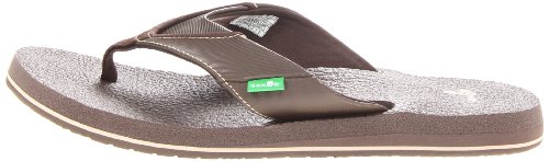 Sanuk Men's Beer Cozy Sandal, Brown, 11 M Us
