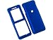 Rubberized Plastic Phone Cover Case Blue For Kyocera Melo S1300