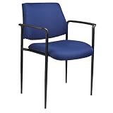 Square-Back Diamond Stacking Chair - Blue