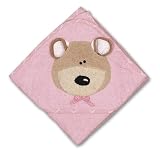 Pink Bear Hooded Towel With Wash Cloth By Mullins Square