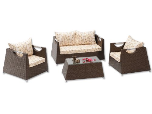 Gartenmöbel Rattan Garnitur “Montreal” von aniba