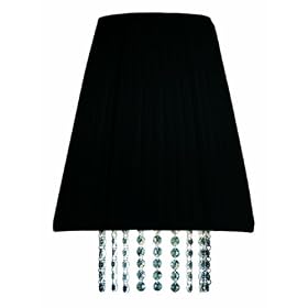 Eurofase 16584-010 Brillo 2-Light Wall Sconce, Chrome Black Fabric by Eurofase