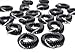 Bluecell Pack of 20 Plastic Wrist Coil Wrist band Key Ring chain for Outdoor Sport (Black)