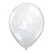 11" Diamond Clear Wedding Bells & Bouquets (12) Latex Balloons