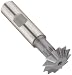 Niagara Cutter DA129 Double Angle Shank Type Cutter, High Speed Steel, TiAlN Coated, Weldon Shank, 90 Degree Angle, 3/4
